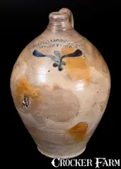 David Morgan, Extremely Rare and Important DAVID MORGAN / NEW YORK Stoneware Jug, circa 1800, Stoneware