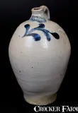 P. Cross, Rare P. CROSS / HARTFORD Stoneware Jug with Incised Floral Decoration, c1806-08, c1806-08, Stoneware