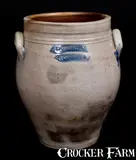 Goodwin & Webster, 2 Gal. GOODWIN & WEBSTER / HARTFORD, CT Stoneware Jar, early 19th century, Stoneware