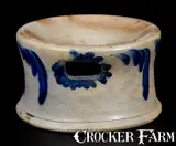 R.C.R, Cobalt-Decorated Stoneware Spittoon, Stamped "R.C.R. / PHILA." (Remmey, Philadelphia)