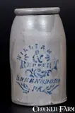 Williams And Reppert, WILLIAMS & REPPERT / GREENSBORO, PA Stoneware Wax Sealer, circa 1885, Stoneware