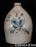 S. Hart, S. HART / FULTON 2 Stoneware Jug with Double Bird Decoration