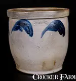 JOHN BELL / WAYNESBORO Stoneware Bowl w/ Brushed Cobalt Decoration by John Bell, circa 1850-1880, Stoneware, sold Mar 2016