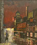 Kenneth Gribble, Empire Theatre, Middlesbrough, Oil on board