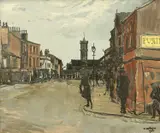 Kenneth Gribble, Market Street, Middlesbrough, 1952, Oil on board