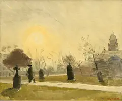 Kenneth Gribble, Dorman Museum, Linthorpe, Middlesbrough. Morning November 1952, 1952, Oil on board