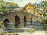 Rowland Henry Hill, Village View Across The River, 1933, Watercolour