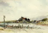 Rev Norman Robertshaw, Estuary In Essex, 1988, Watercolour