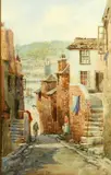 Walter Henry Sweet, Fish Street, St Ives, Cornwall, Watercolour