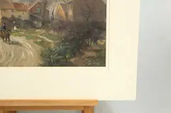 William Greaves, Village Of Scholes Near Leeds, Oil on board, unframed