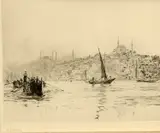 On The Bosporos by William Lionel Wyllie, Etching, sold May 2023