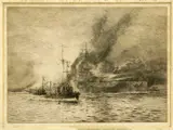 William Lionel Wyllie, At The Dardanelles, Etching