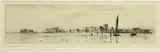 William Lionel Wyllie, Porchester Castle From Tipnor, Etching