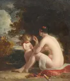 Charles Baxter, Venus And Cupid, 1847, Oil on board