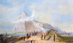 Samuel Thomas George Evans Of Eton, Rock Of Gibraltar, Watercolour