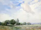 Charles Harrington, A Summer Landscape, Watercolour