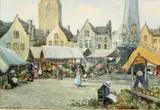Joseph W Milliken, A Pair Of Belgian Town Views, Watercolour