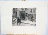 Sella Hasse, A Street Scene In Paris, etching