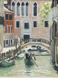 Peter Langley, Venice, Oil on board