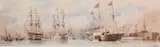 William Edward Atkins, H.M.S Duke Of Wellington, Royal Yacht, Elfin And H.M.S Victory A Pair, Watercolours