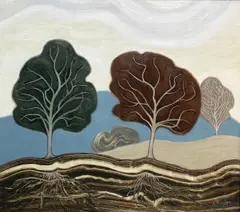 Anthony Proctor, Tree Design, Oil on board