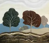 Anthony Proctor, Tree Design, Oil on board