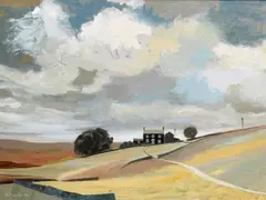 Anthony Proctor, Farm Above Arkengarthdale, 1984, Oil on board