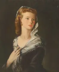 Archibald George Barnes, Ideal Head, Oil on canvas