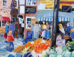 John Holt, York Market, Pastel
