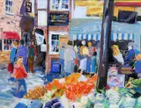 John Holt, York Market, Pastel