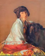 Jacob Kramer, Portrait Of A Lady Reclining, Oil on canvas