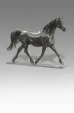 Sally Arnup, Arab Horse Aslan (1985), Bronze on a custom made wooden plinth