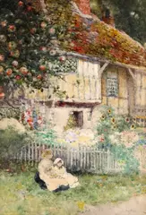 David Woodlock, Roadside Cottage, Sevenoaks, Kent, Watercolour
