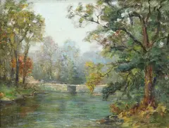 Alexander J Rummler, Good Wives River, Oil on canvas laid to board
