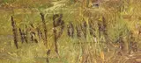 Owen Bowen, Haystacks In A Landscape, Oil on canvas, unframed