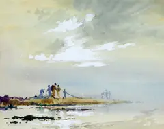 Robert Leslie Howey, Pair Of Beach Views, Watercolour