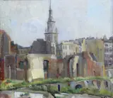 Dorothy King, St Mary Le Bow, From The Site Of The Old City Of London, Oil on canvas