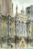 N Shepherdson, Wells Cathedral, Watercolour