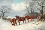 Thomas Smythe, The Woodcart, Oil on canvas