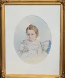 Isabel Naftel, Portrait Of A Young Girl, 1868, Watercolour
