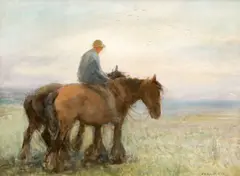 James William Booth, End Of The Day, watercolour