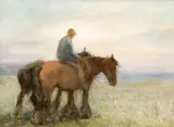James William Booth, End Of The Day, watercolour