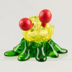 Siru Tuomisto, Glass sculpture, Big Eyes, glass and wood