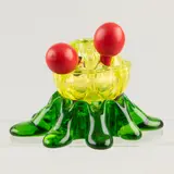 Siru Tuomisto, Glass sculpture, Big Eyes, glass and wood
