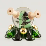 Siru Tuomisto, Glass sculpture, Golden Dots, Sea creature, glass and wood