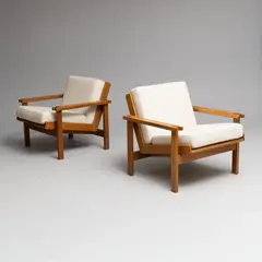A pair of armchairs by Olavi Hänninen, sold Mar 2026