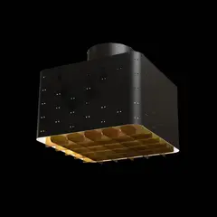 Paavo Tynell, Ceiling light, model 9068/24x24, Starry sky, Idman, mid 20th Century, brass and glass