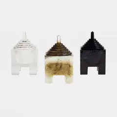 Markku Salo, Art Glass, 3 pcs, Babylon, Nuutajärvi, multicolored glass