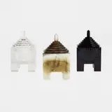 Markku Salo, Art Glass, 3 pcs, Babylon, Nuutajärvi, multicolored glass