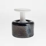 Markku Salo, Decorative Bottle, Harlekiini, black and white glass